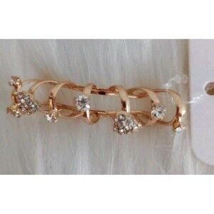 Rhinestone Ear Wrap Goldtone Women's Fashion Jewelry Boho NIP